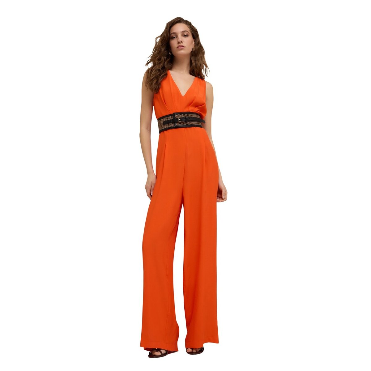 Combinaison longue en viscose rouge, MOTIVI