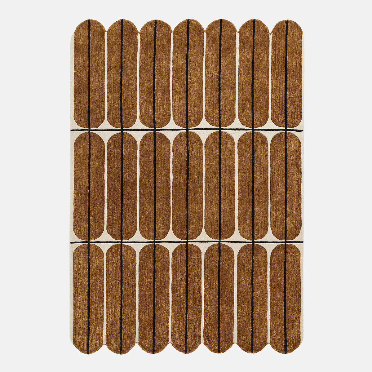 Tapis en 58% laine, VILNIA caramel, LA REDOUTE INTERIEURS