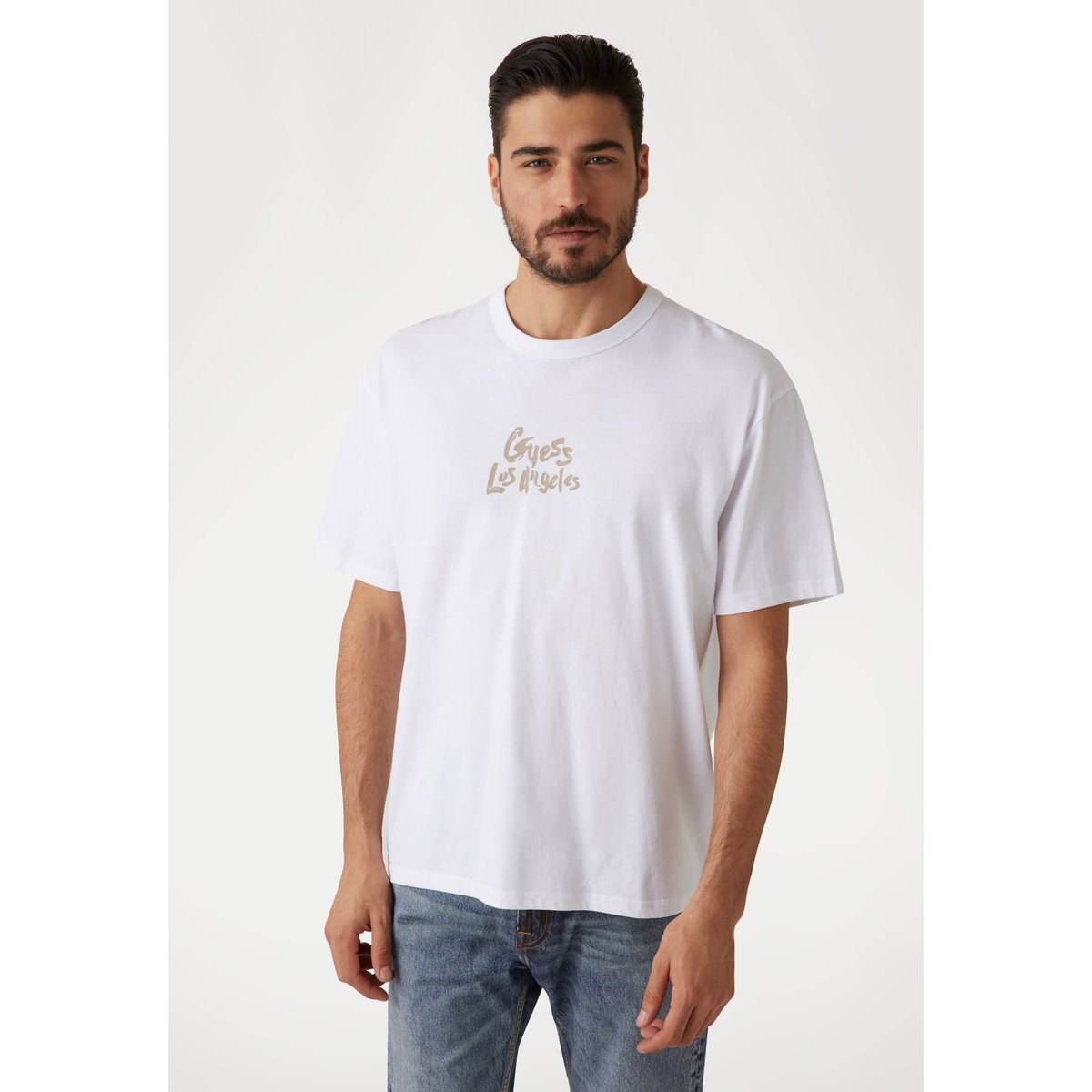 T-Shirt Logo Oversize blanc, GUESS