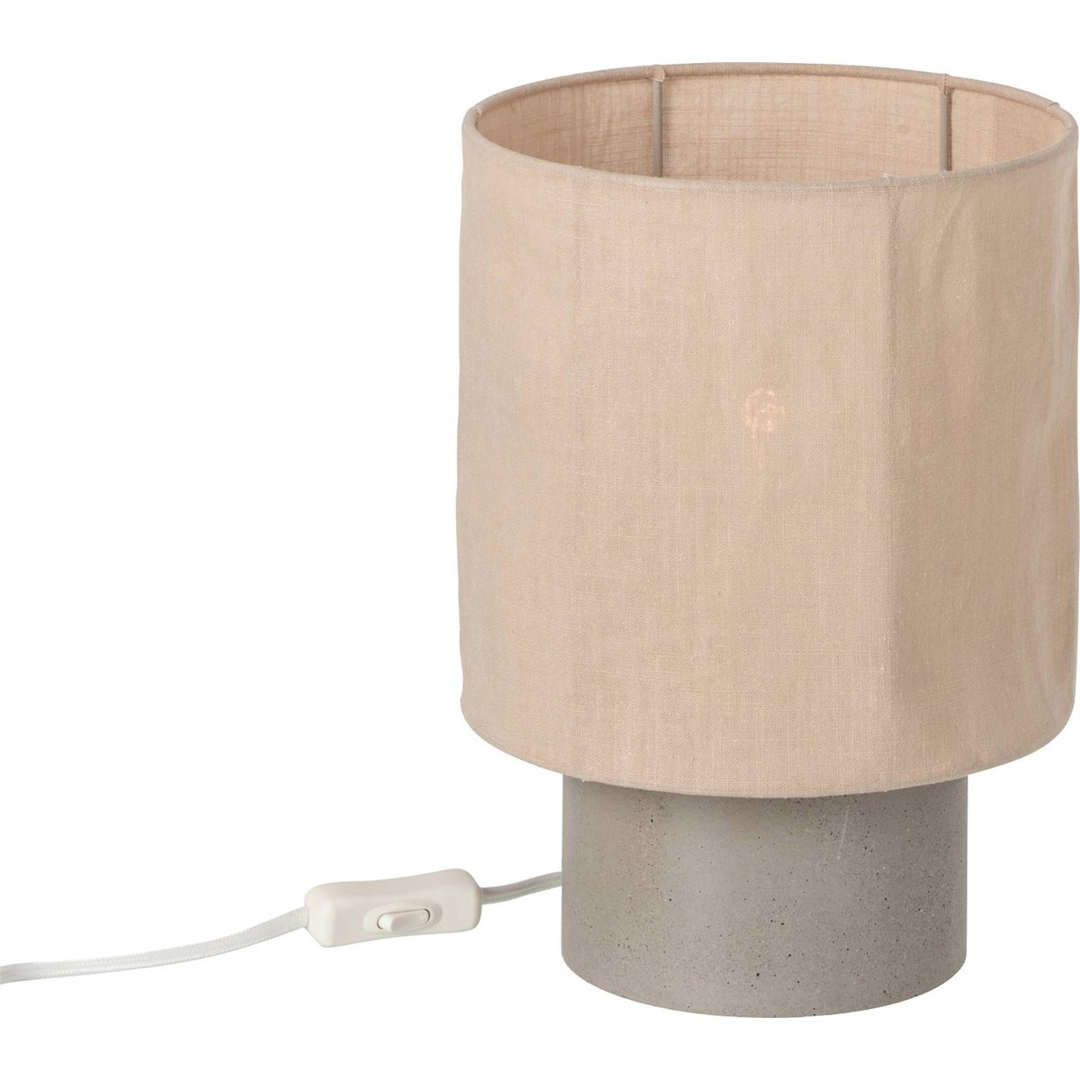 Lampe de table en ciment beige et ciment naturel, RECOLLECTION