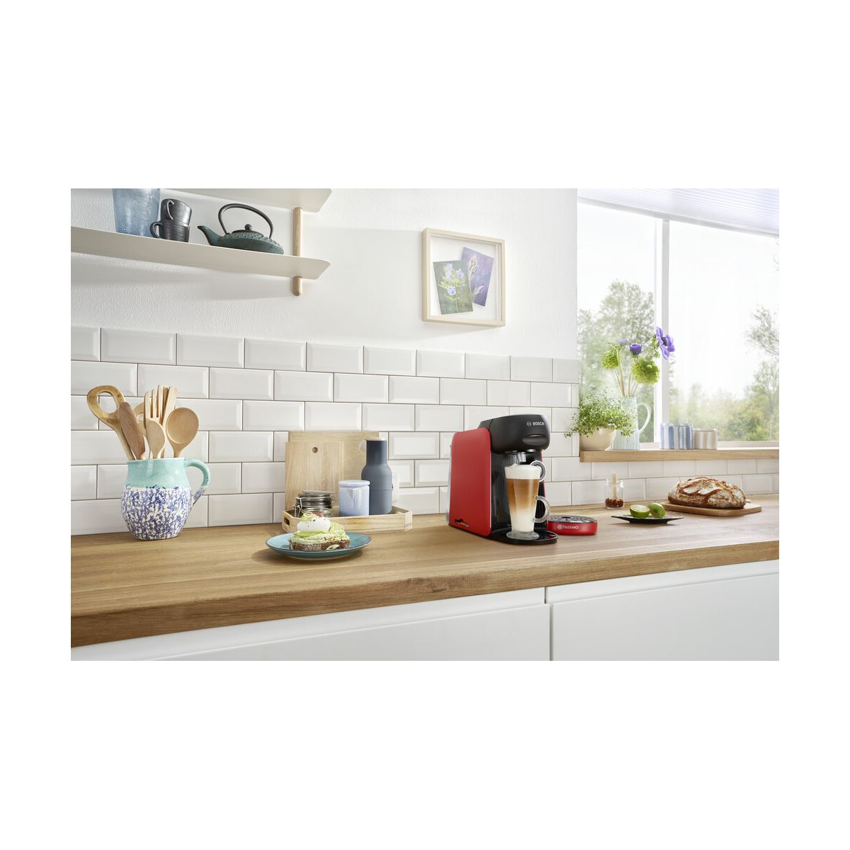 Tassimo FINESSE TAS163E noir + 3 packs de T- Dis couleur unique, BOSCH
