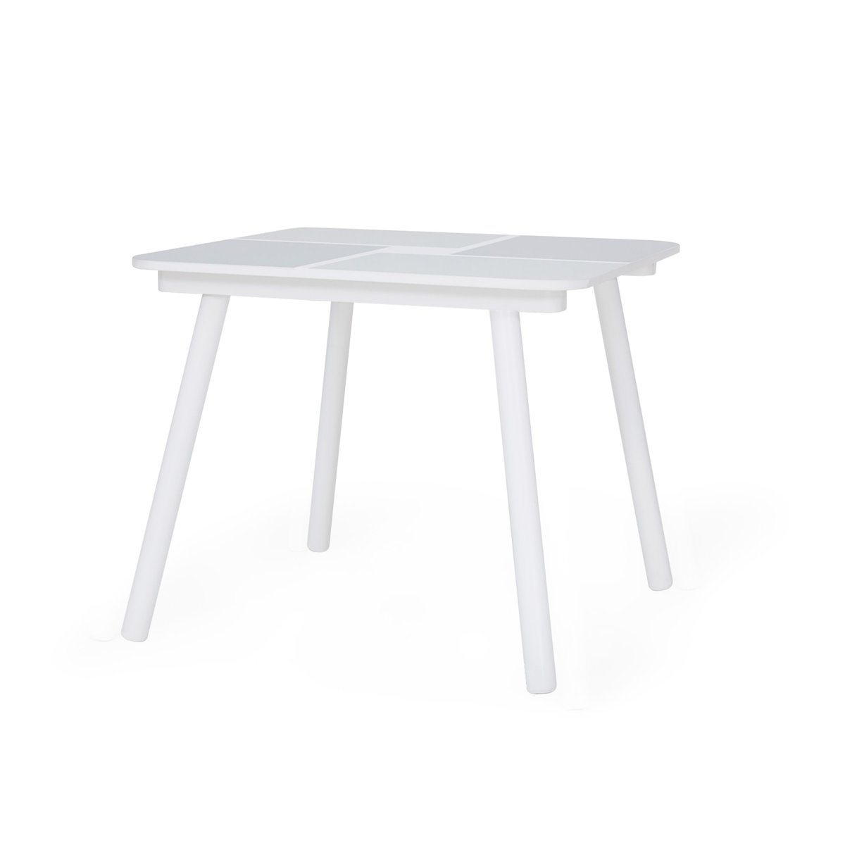 Ensemble table et 2 chaises enfant avec rangements intégrés, Gris couleur unique, TEAMSON KIDS