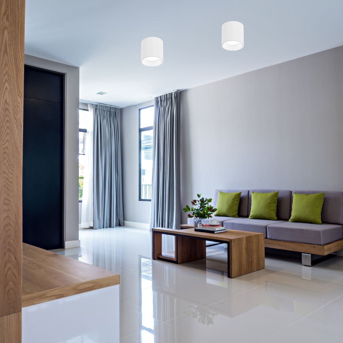 Plafonnier    lumière chaude  DOT blanc, IDEAL LUX