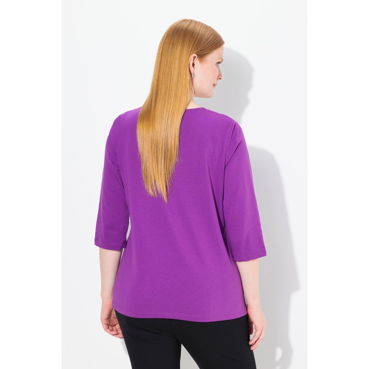 T-shirt avec collier fantaisie mûres, ULLA POPKEN