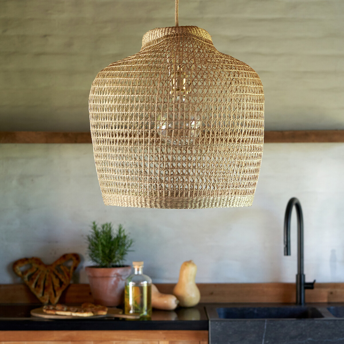 Makita 50cm Diameter Woven Grass Ceiling Light natural, LA REDOUTE INTERIEURS