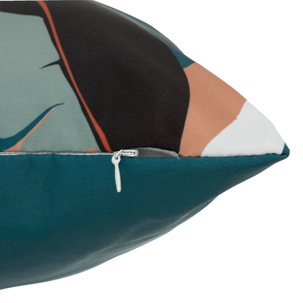 Coussin d'extérieur déhoussable DEYO bleu canard, ATMOSPHERA