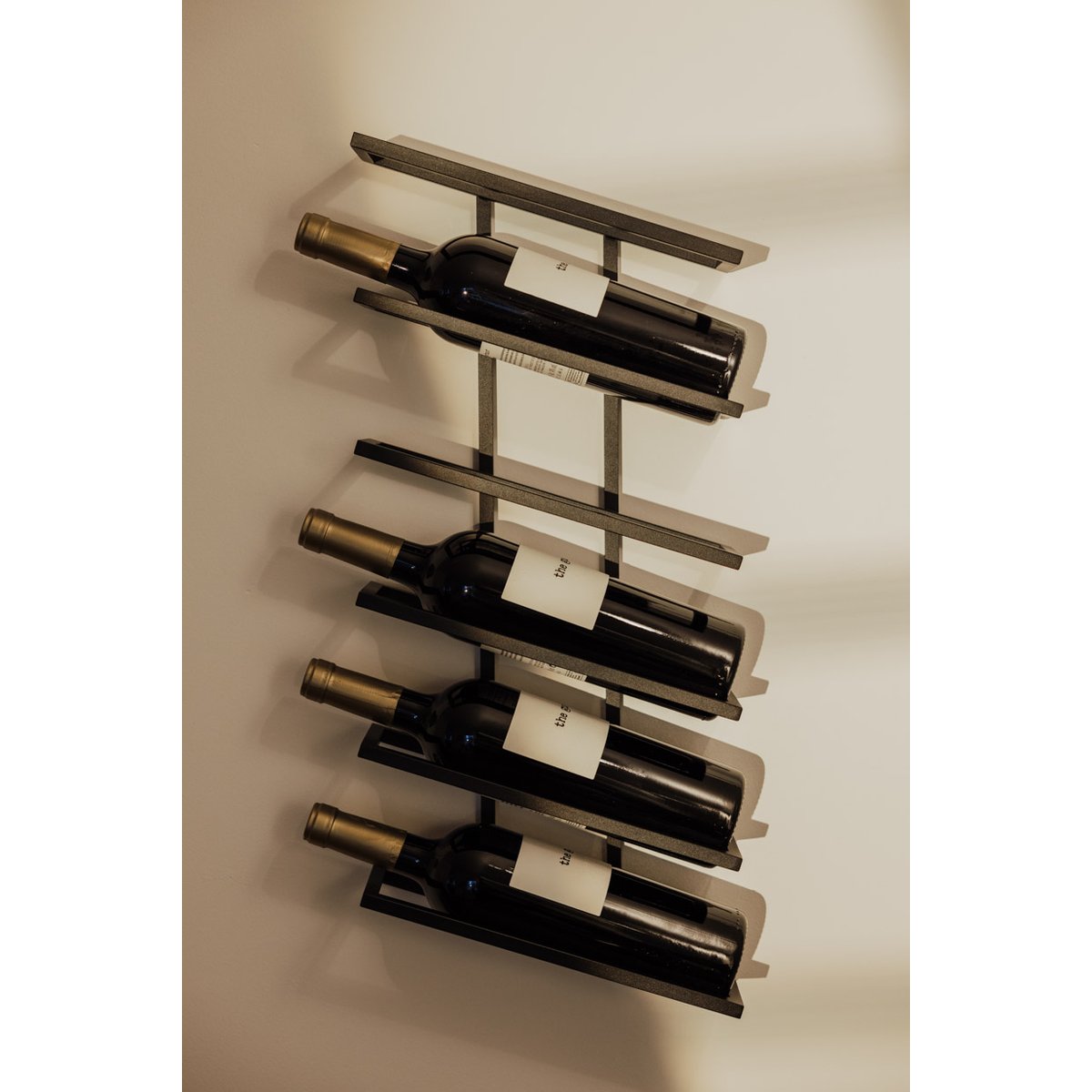 Etagère à vin VINIA noir, METALLBUDE