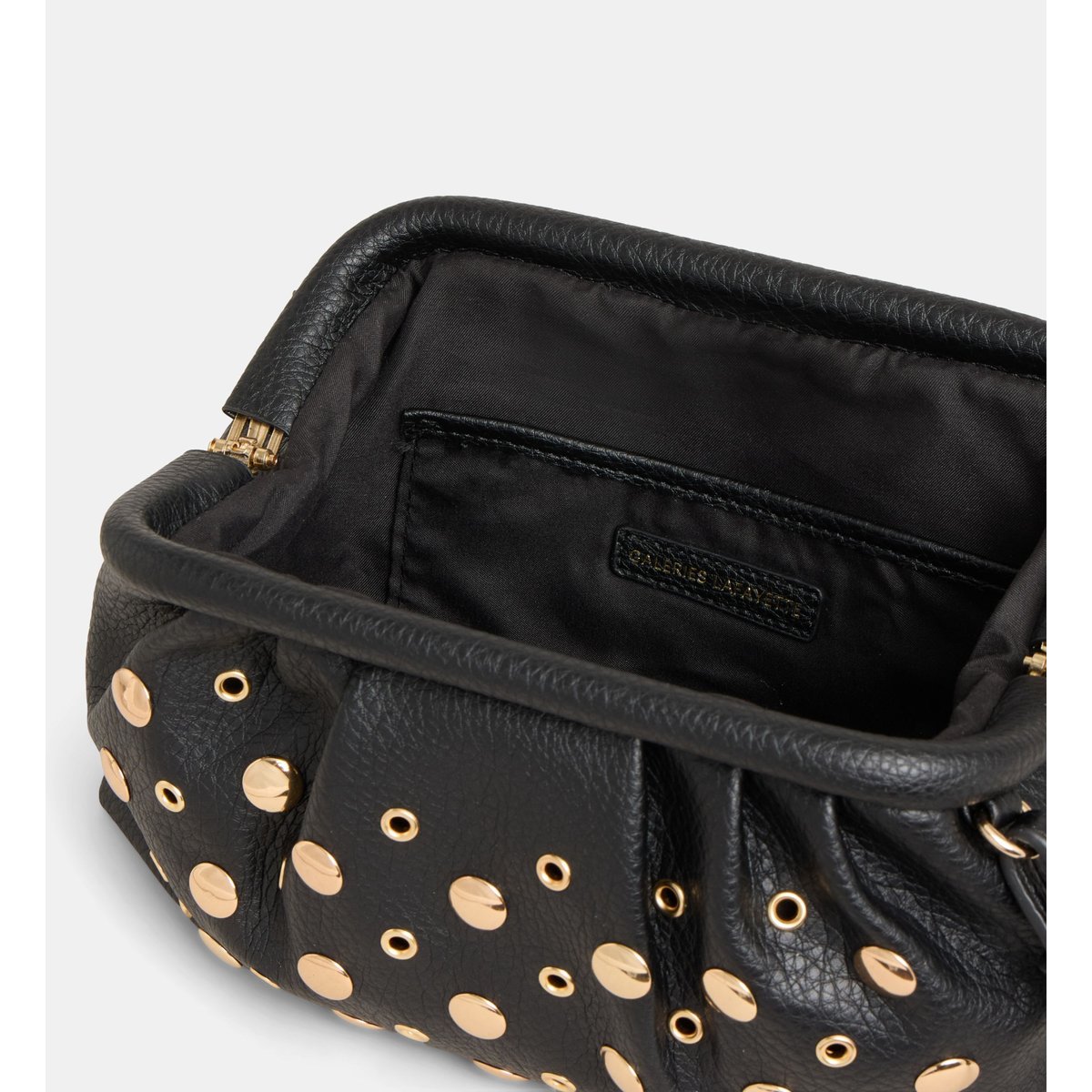 Sac à main anna eyelets grainé noir, GALERIES LAFAYETTE