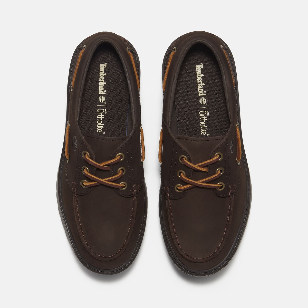Keil-Derbys aus Leder STONE STREET BOAT SHOE dunkelbraun, TIMBERLAND