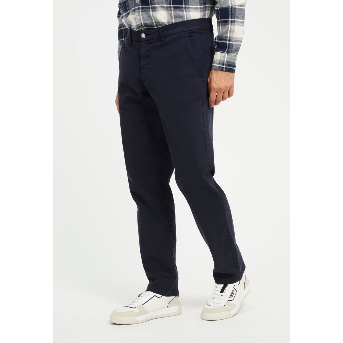 Pantalon Regular Taille Basse bleu, GUESS