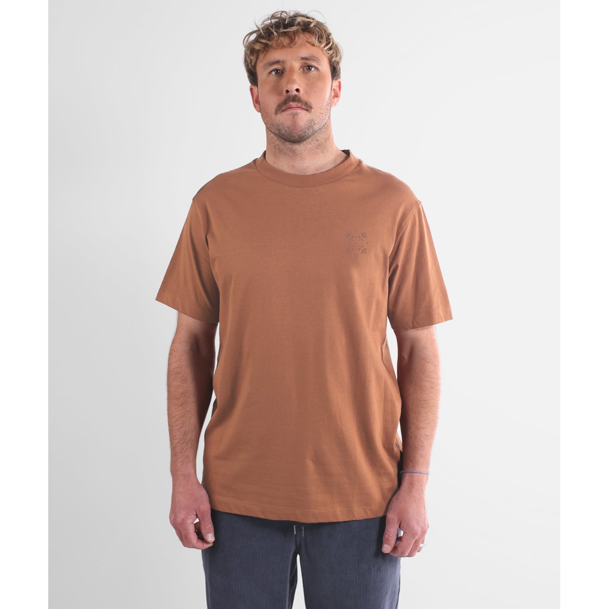 Tee-shirt manches longues coton bio SUNRAYS spice brown, OXBOW