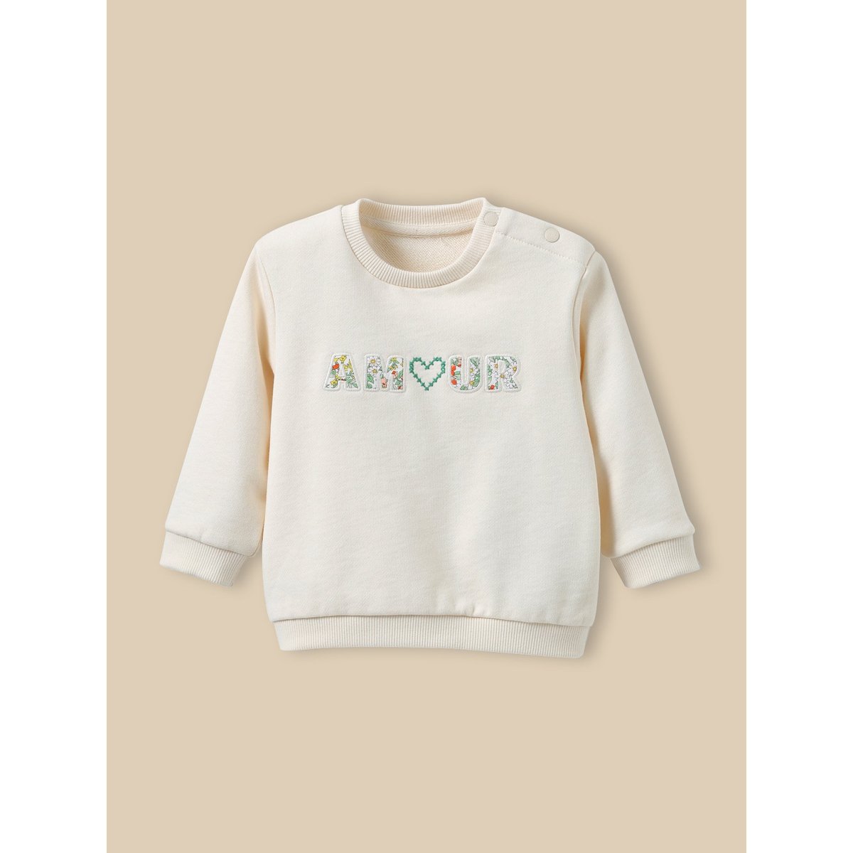 Sweat lettres en tissu Liberty - coton biologique liberty nazanin, CYRILLUS