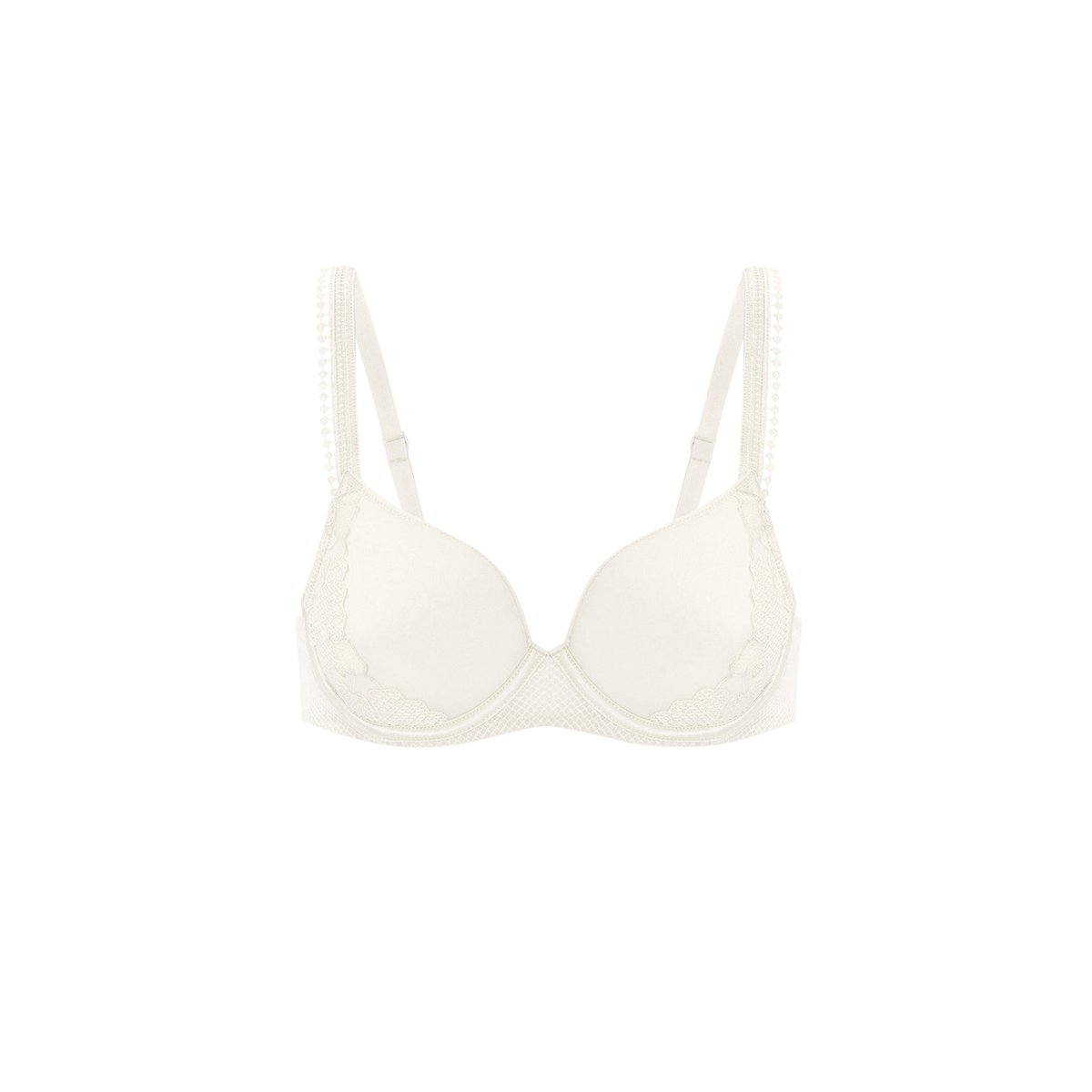 Soutien-gorge emboitant décolleté plongeant, DAHLIA blanc, SIMONE PERELE