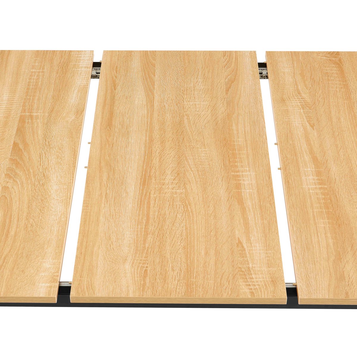 Table à manger extensible en effet bois 160 cm 4 à 6 places, ARIANE bois clair, OVIALA
