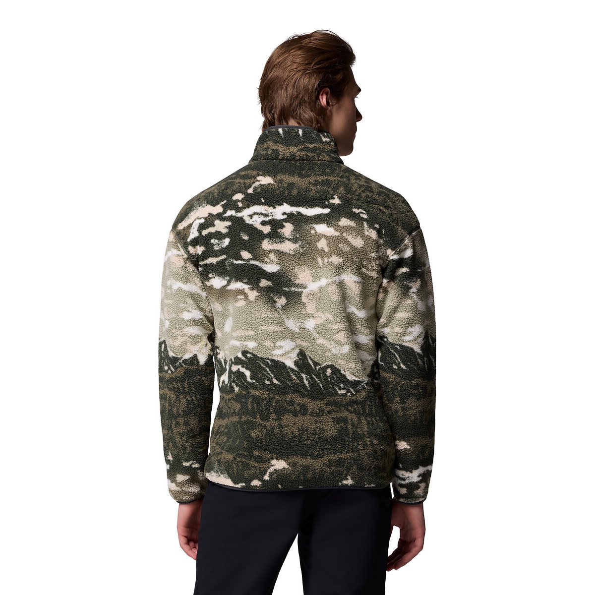Fleece met halve knoopsluiting Helvetia™ II bedrukt groen, COLUMBIA