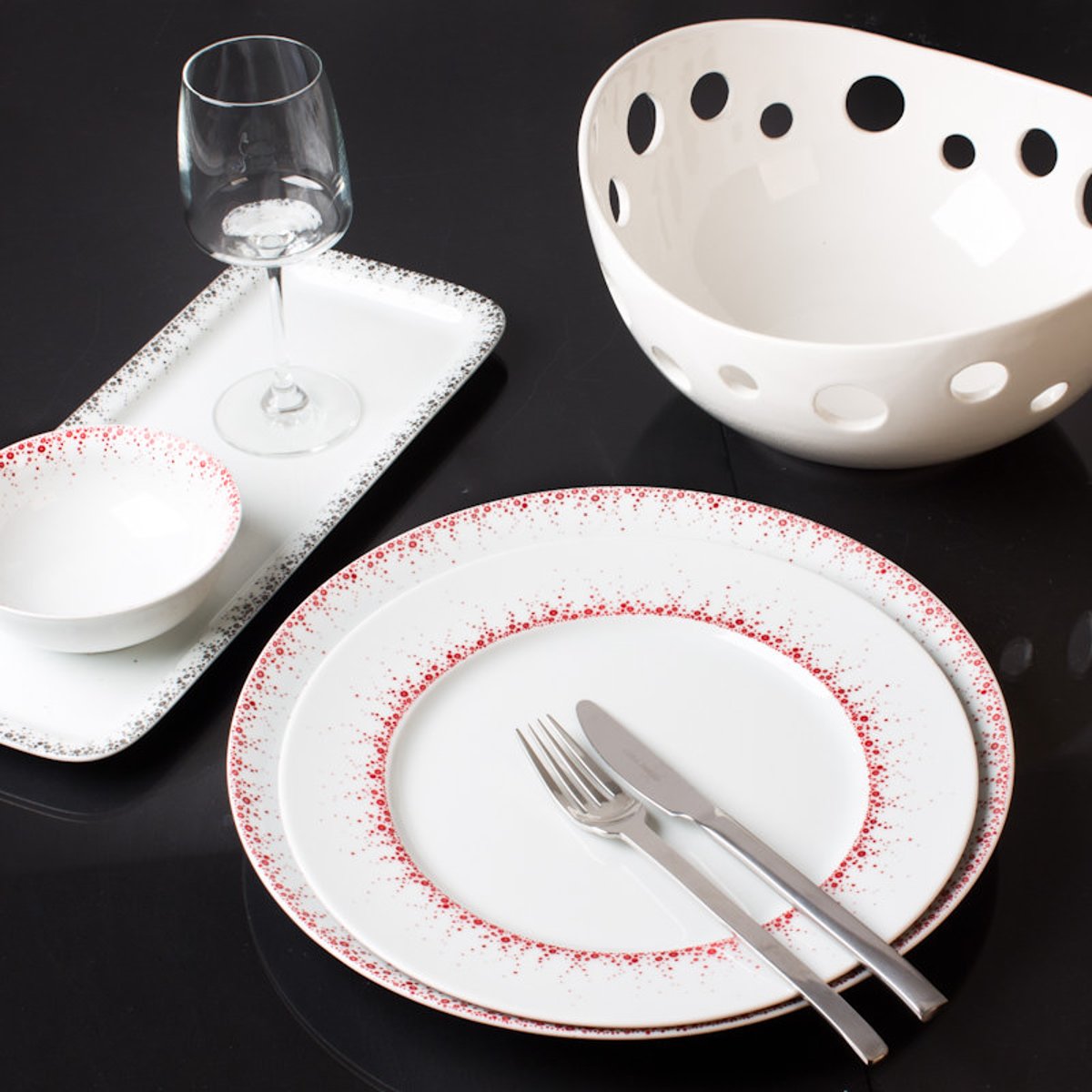 Plat à tarte Boréalis gris 30 cm blanc, TABLE PASSION