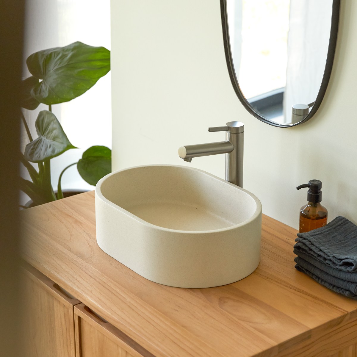 Vasque en Terrazzo, TARA beige, TIKAMOON
