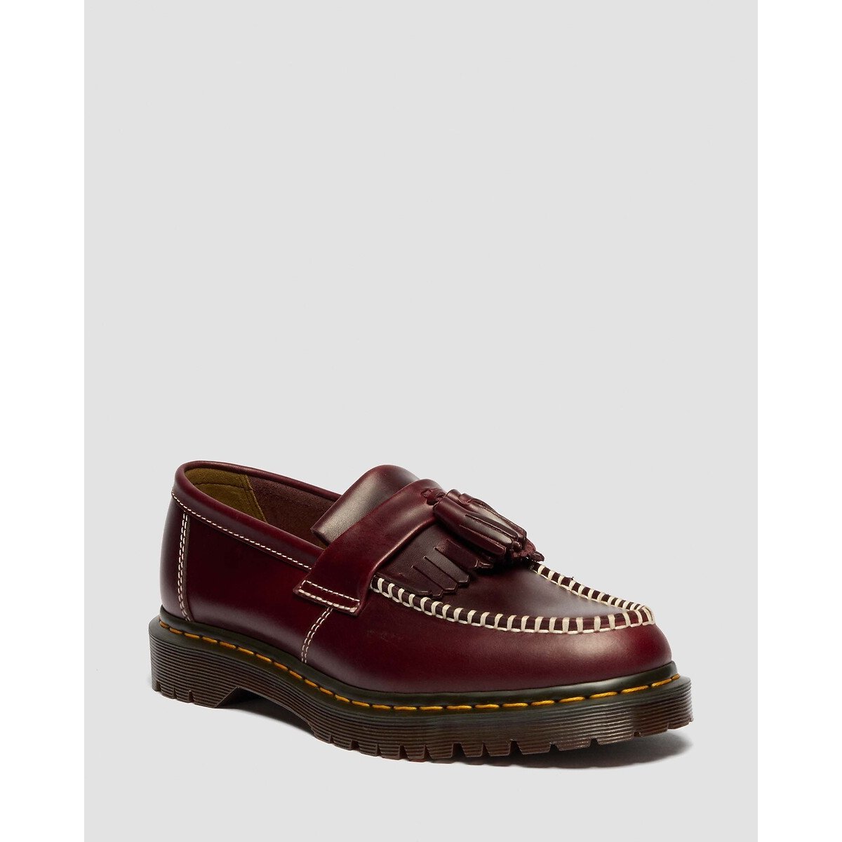 Mocassins Adrian Ben Tassel en cuir Orleans rouge, DR. MARTENS