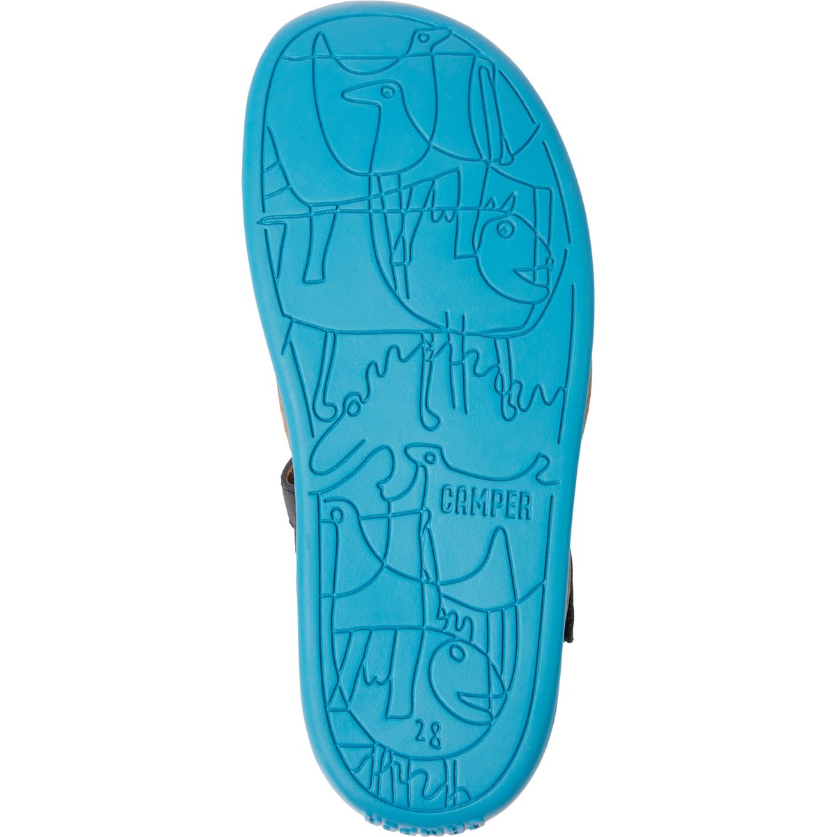 Sandales cuir BICHO bleu, CAMPER