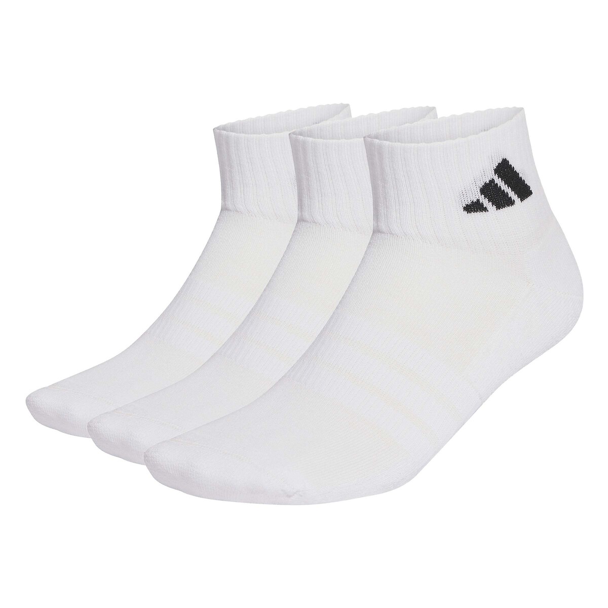 Lot de 3 paires de chaussettes mi-hautes unisexe blanc, adidas Performance