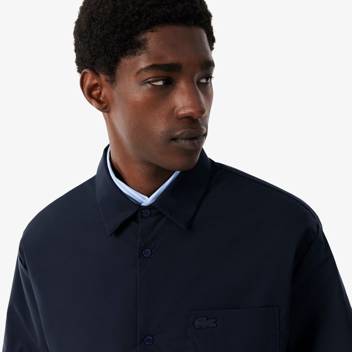 Surchemise rembourrée déperlante bleu-hde, LACOSTE