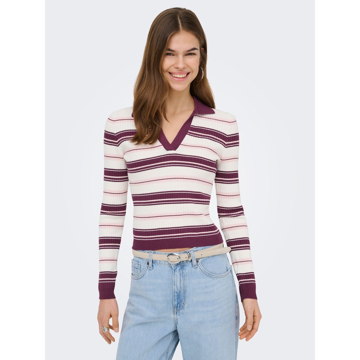 Pull En Maille violette - grape wine, ONLY