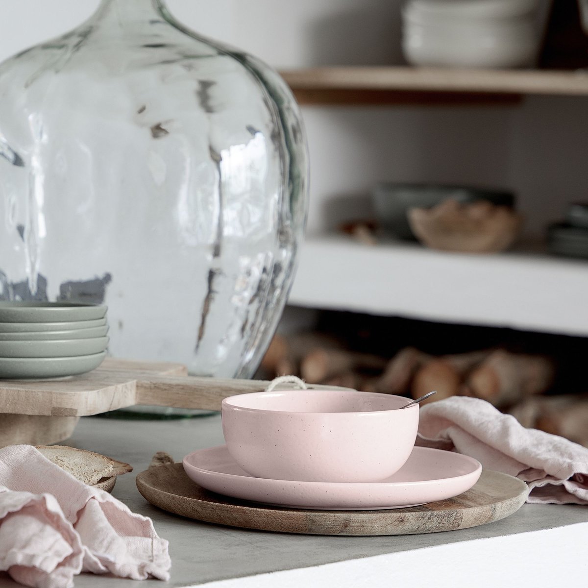 Set Table 30 Pièces avec Tasse et Soucoupe à Café Pacifica by Casafina marshmallow pink, COSTA NOVA