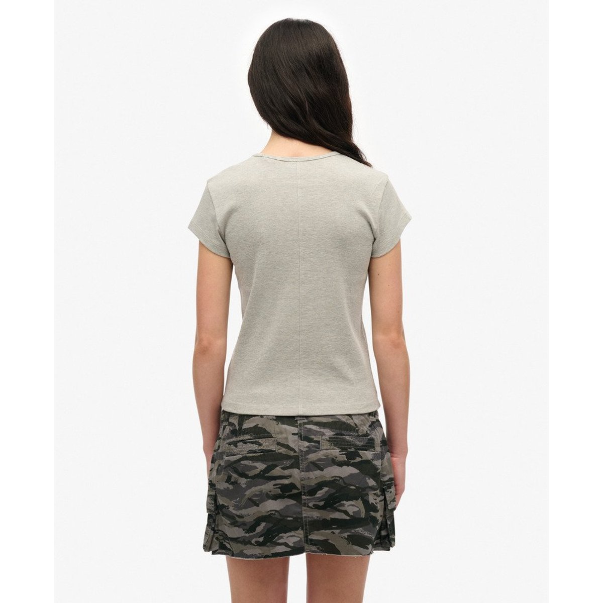 T-shirt Athletic Essential Coupe Ajustée gris chiné, SUPERDRY