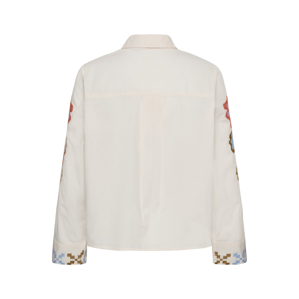Chemise à manches longues blanc spring gardenia/violet, CULTURE