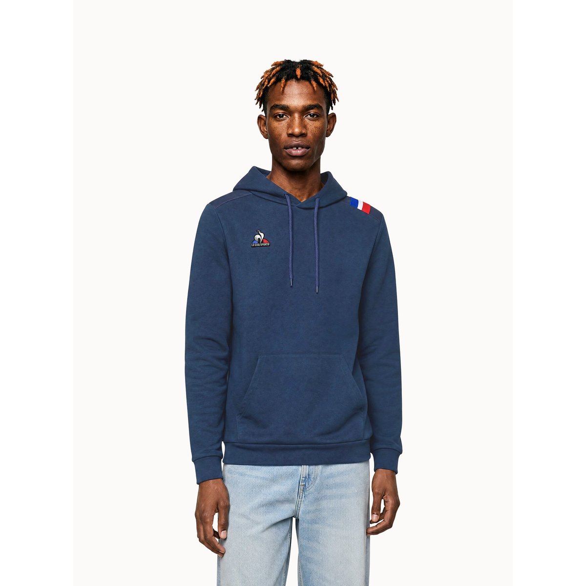 Sweat à capuche bleu, LE COQ SPORTIF