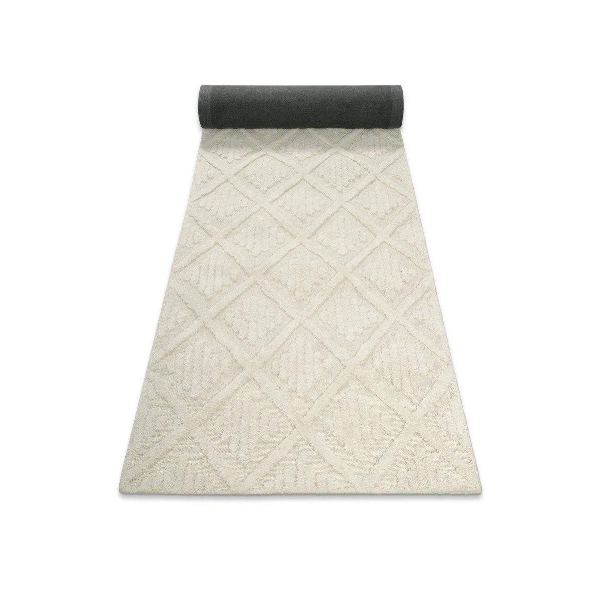 Tapis couloir à motifs losanges en relief , HAMPTONS SEVENTEEN blanc crème, WECON HOME
