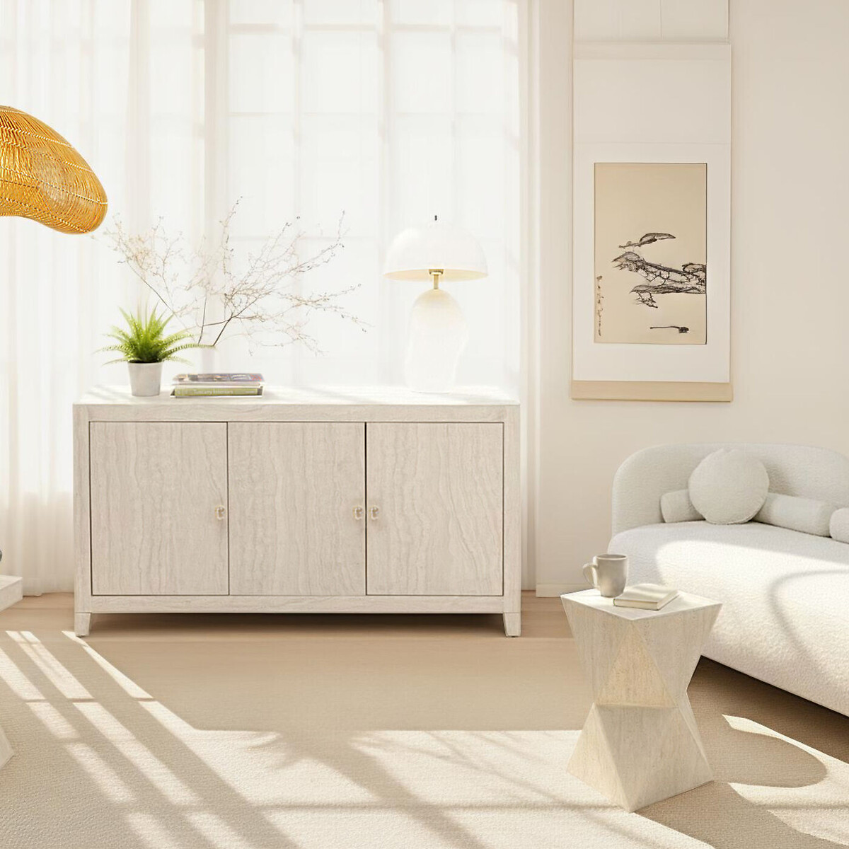 Credenza Travertino 140x77cm beige, KARE DESIGN