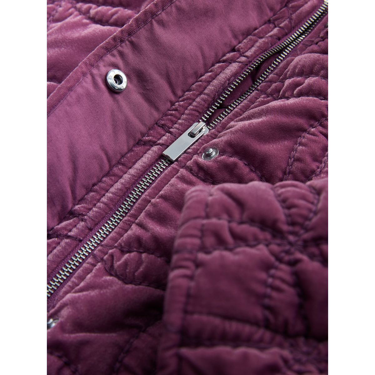 Veste matelassée en velours rose, NEXT