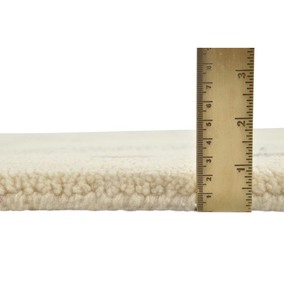Tapis berbère Zarbia noué main en laine blanc, THEKO