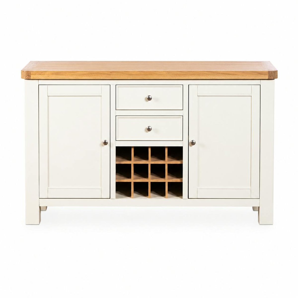 Buffet blanc style bord de mer avec range-bouteilles VELIA blanc, PIER IMPORT