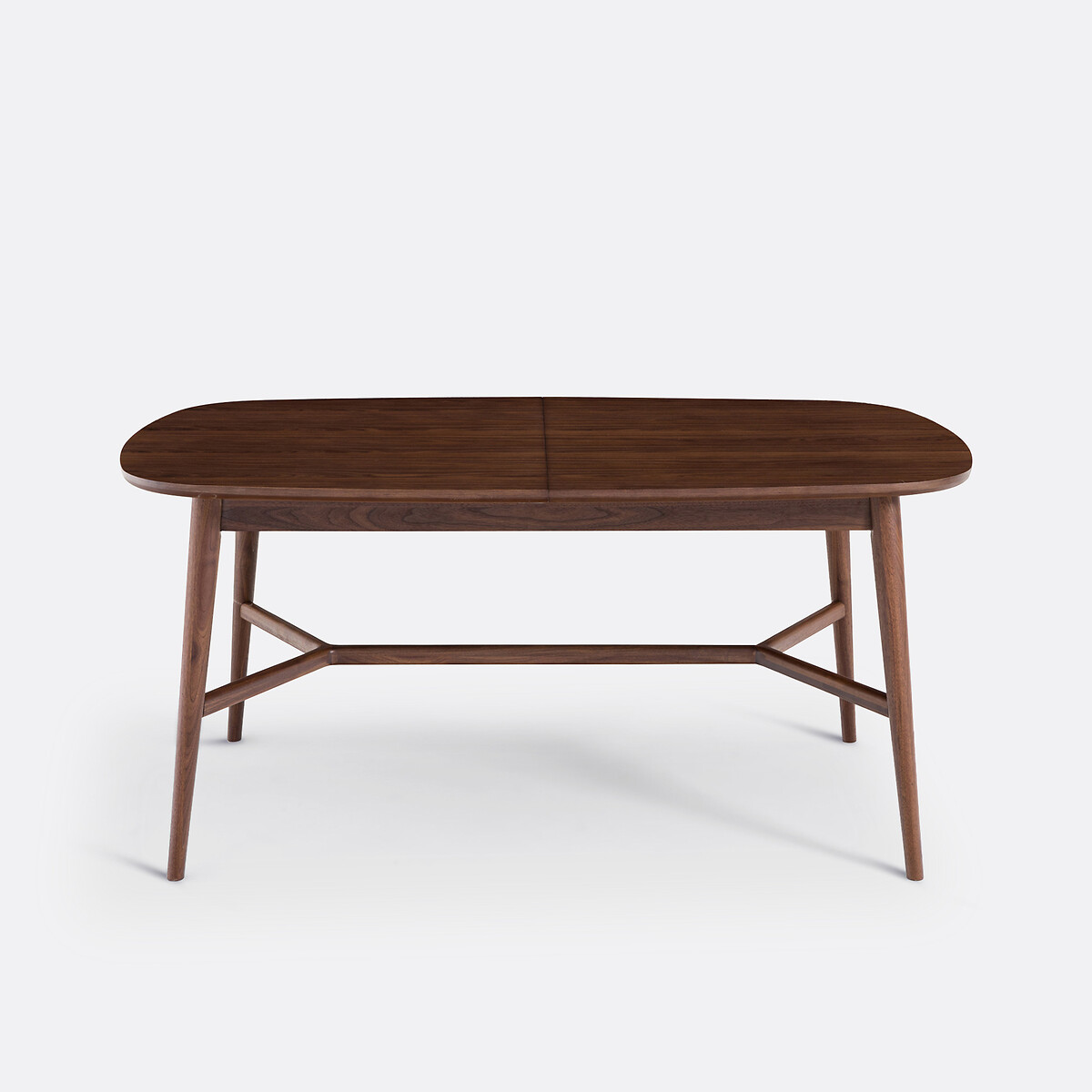 Uitschuifbare eettafel, walnoot en fineer, 6 tot 8 couverts, YVAN notenhoutkleur, LA REDOUTE INTERIEURS