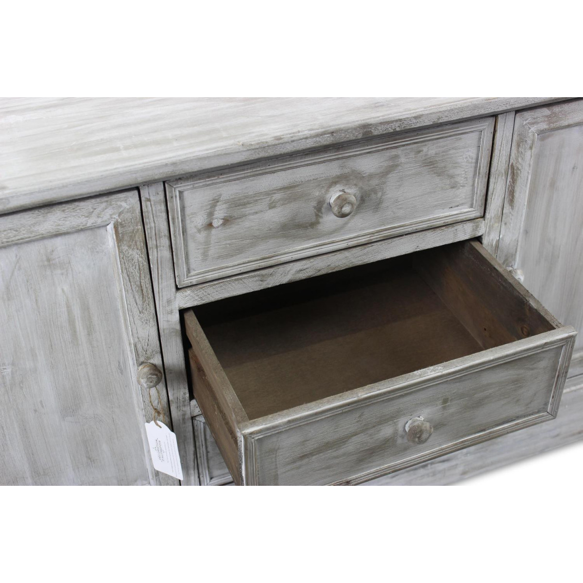 Buffet 3 tiroirs blanc, DECORATION D’AUTREFOIS