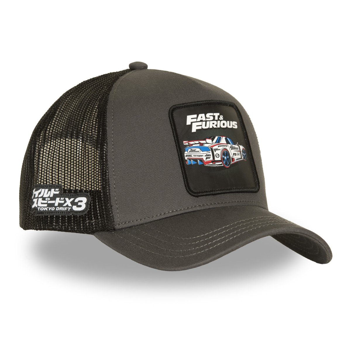 Casqutte trucker Fast and Furious gris/noir/blanc/rouge/bleu, CAPSLAB