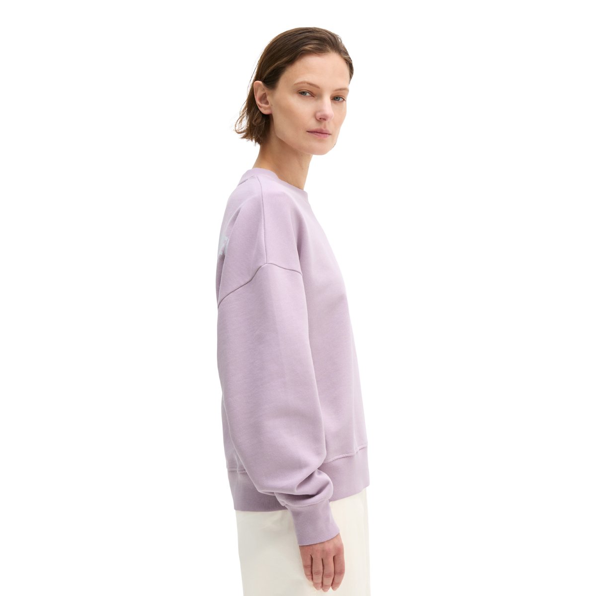 Woman's Day T-Sweatshirt loose en pur coton bio lilas, MARC O'POLO