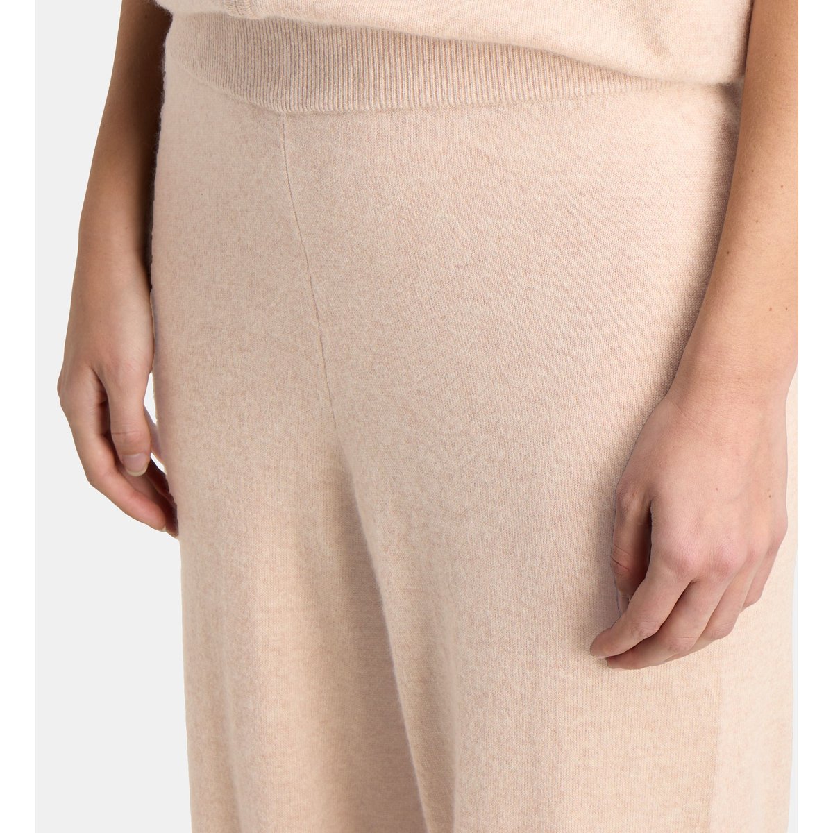 Pantalon large zalcov cachemire beige foncé, GALERIES LAFAYETTE