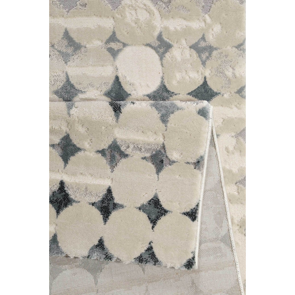 Tapis vintage à relief , VELVET SPOTS beige, ESPRIT