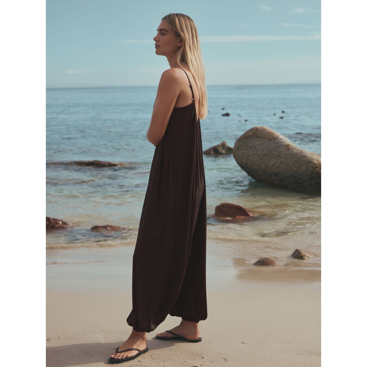 Combi-pantalon à effet bouffant marron chocolat, NEXT