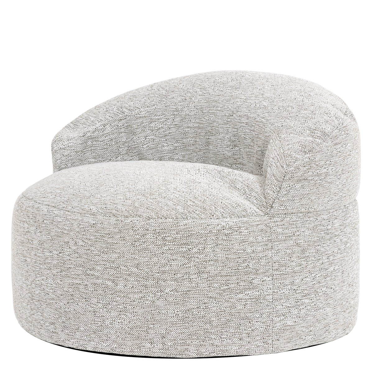 Pouf fauteuil d’appoint décoratif en tissu tissé Oeko-Tex® - ORB naturel beige, ICON