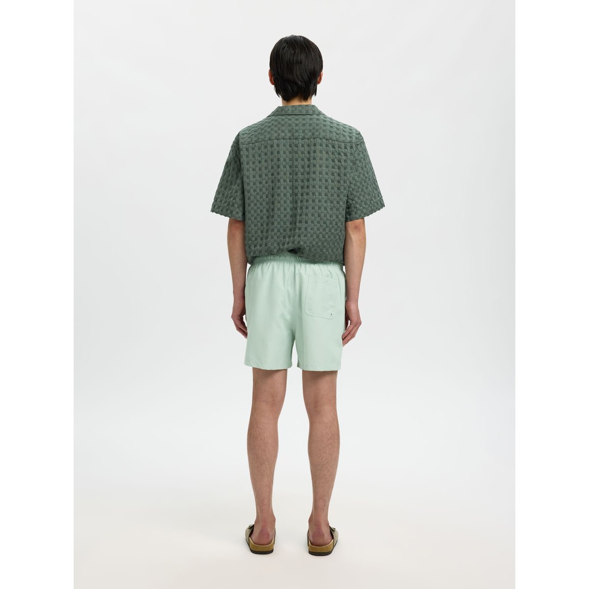 Short De Bain turquoise - aqua gray, SELECTED