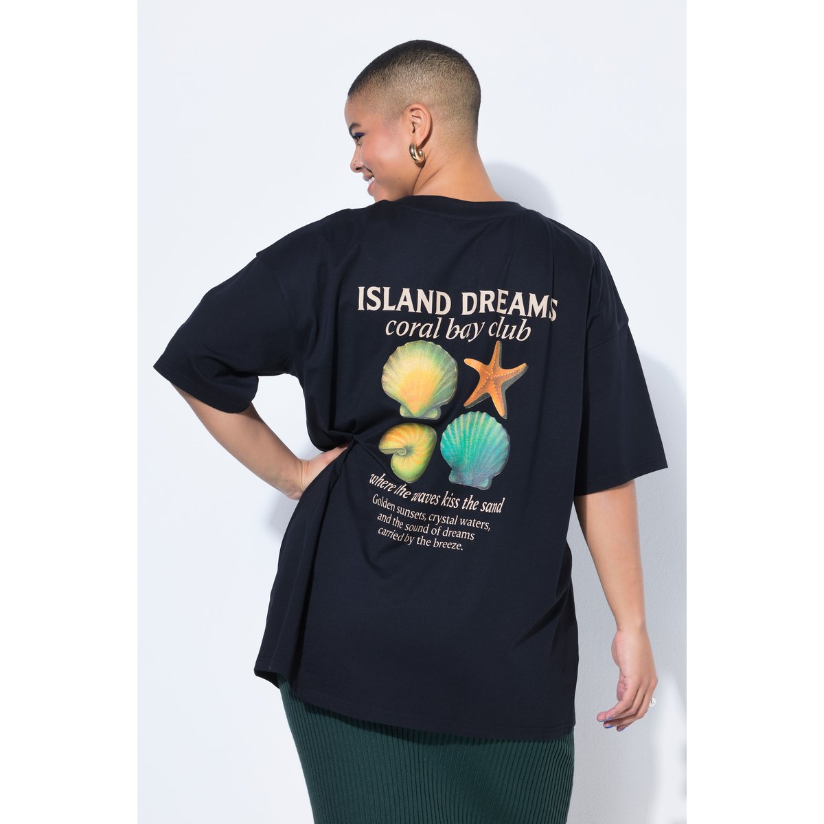 T-shirt oversize, imprimé pâtisserie noir, STUDIO UNTOLD