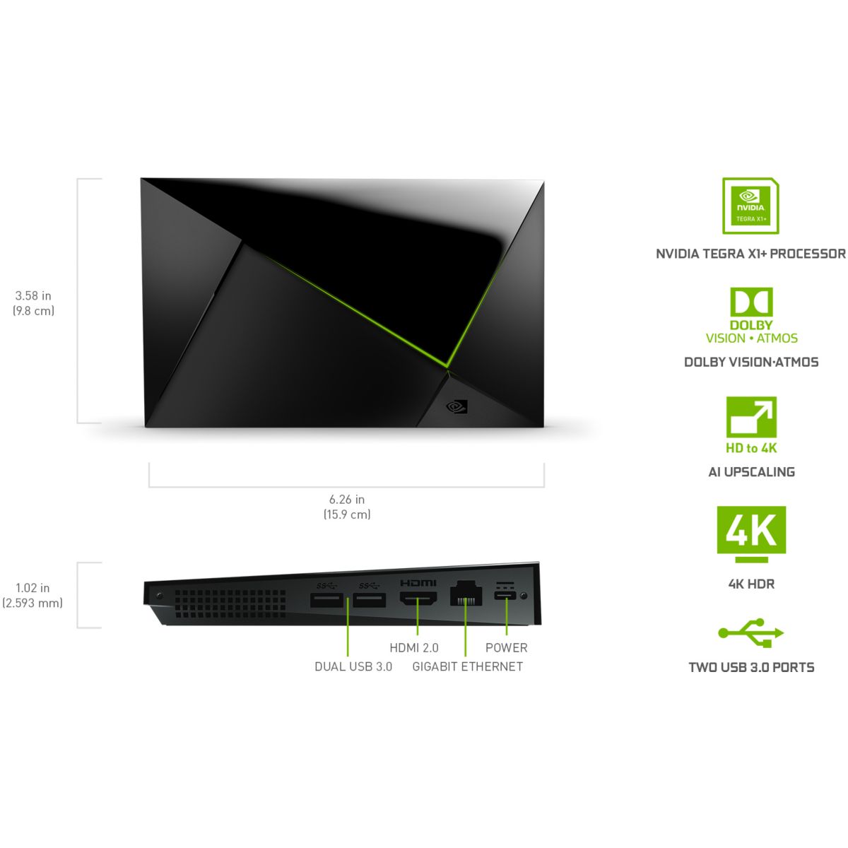 Passerelle multimédia Shield TV Pro couleur unique, NVIDIA