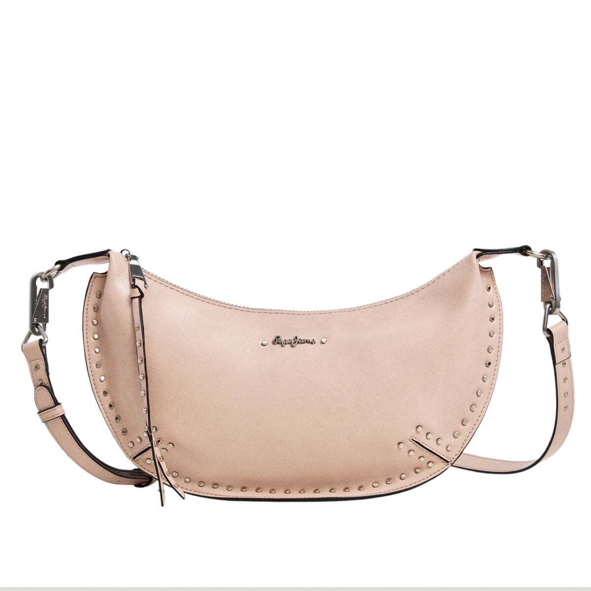 Sac Demi-Lune Effet Cuir rose lavé, PEPE JEANS