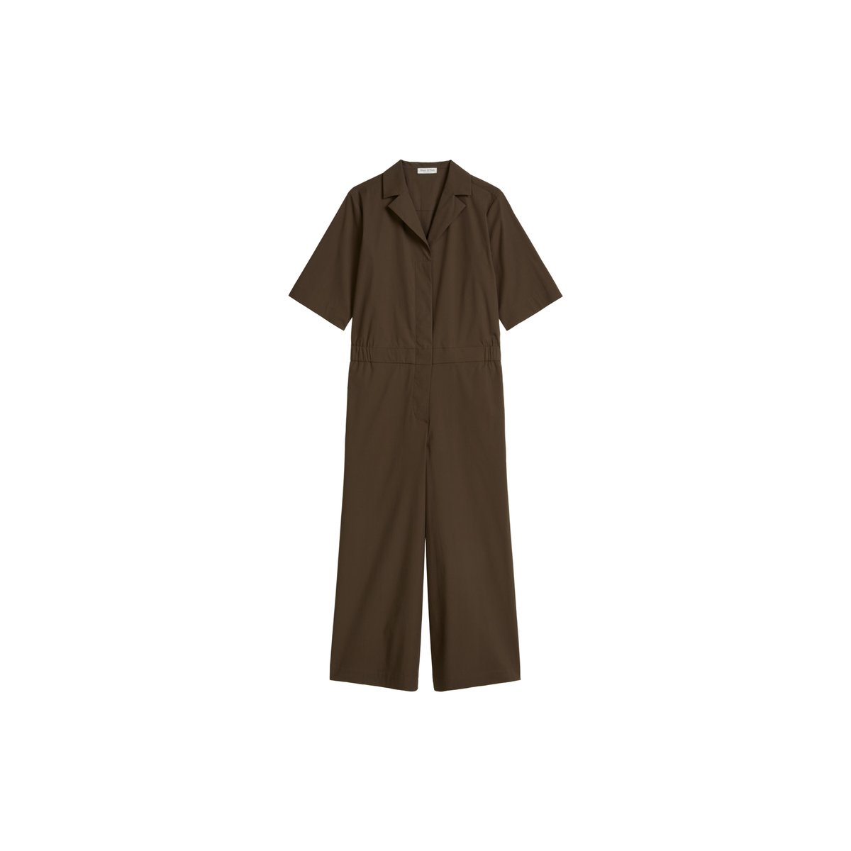 Combinaison à manches courtes regular en popeline stretch marron fonce, MARC O'POLO