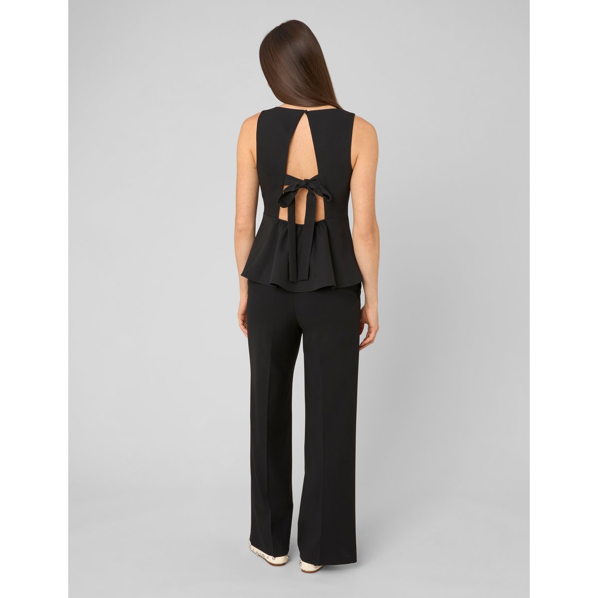 Pantalon droit à ceinture noir, BZB