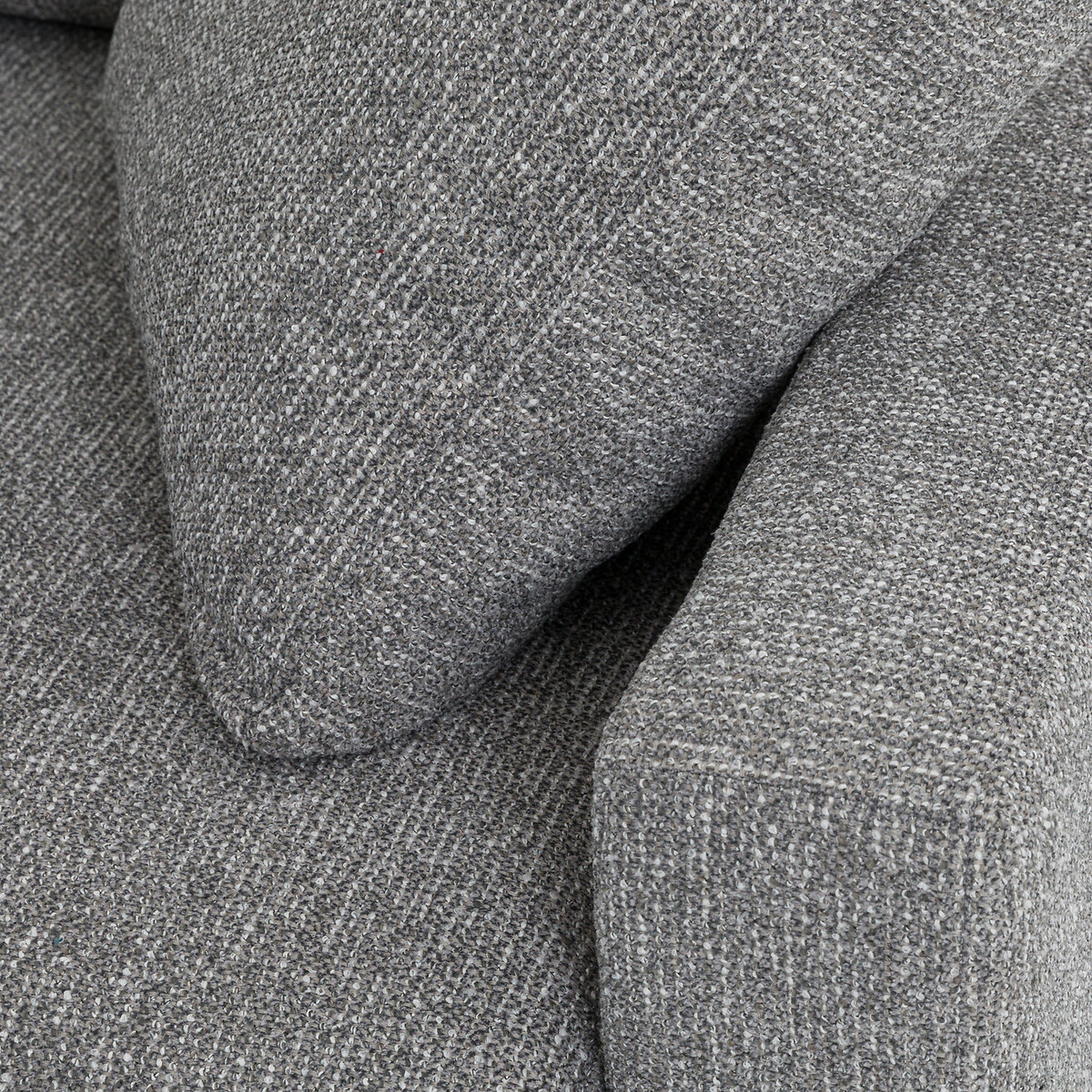 Canapé d'angle, convertible, 4 places, en texturé chiné, Comfort Bultex®, TIMOR gris clair, LA REDOUTE INTERIEURS